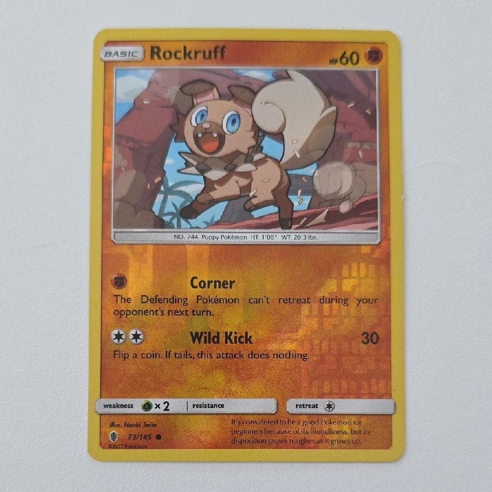 Pokemon Rockruff Card